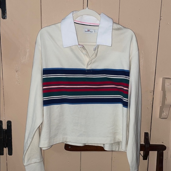 Vineyard Vines Tops - Vineyard Vines Rugby, cropped style, size large